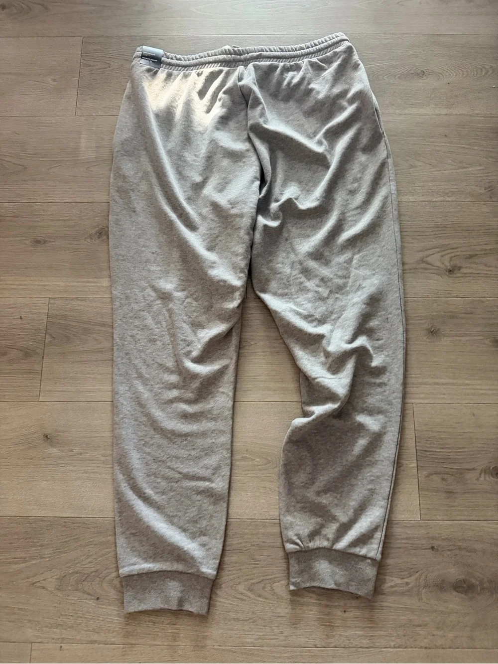adidas Gray Fleece Joggers with Black Logo